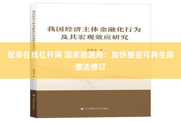 配资在线杠杆网 国家能源局：加快推进可再生能源法修订